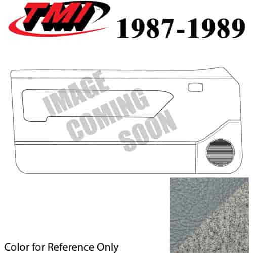 10-73307-953-857 MEDIUM SMOKE GRAY - 1987-89 MUSTANG COUPE & HATCHBACK DOOR PANELS POWER WINDOWS WITHOUT INSERTS