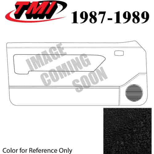 10-73307-958-801 BLACK NOT ORIGINAL - 1987-89 MUSTANG COUPE & HATCHBACK DOOR PANELS POWER WINDOWS WITHOUT INSERTS