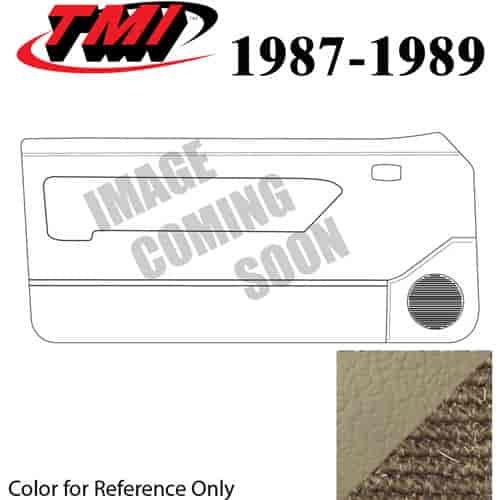 10-73307-973-906 SAND BEIGE - 1987-89 MUSTANG COUPE & HATCHBACK DOOR PANELS POWER WINDOWS WITHOUT INSERTS