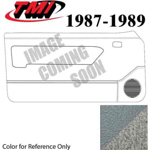10-73407-953-857 MEDIUM SMOKE GRAY - 1987-89 MUSTANG COUPE & HATCHBACK DOOR PANELS MANUAL WINDOWS WITHOUT INSERTS
