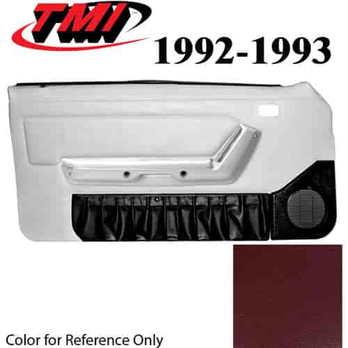 10-74102-6795-6795 RUBY RED 1993 - 1992-93 MUSTANG CONVERTIBLE DOOR PANELS POWER WINDOWS WITHOUT INSERTS