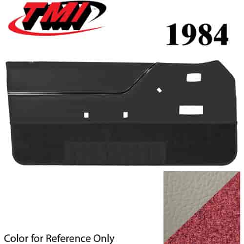 10-74104-997-7298 OXFORD WHITE WITH RED CARPET 1984 - 1989 MUSTANG CONVERTIBLE DOOR PANELS POWER WINDOWS POWER DOOR LOCKS