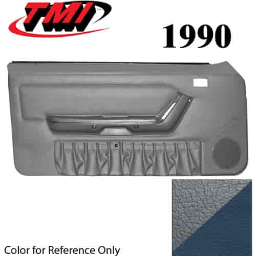 10-74200-965-6426-26 WHITE WITH CRYSTAL BLUE 1990 - 1996 MUSTANG CONVERTIBLE DOOR PANELS MANUAL WINDOWS WITH VINYL INSERTS