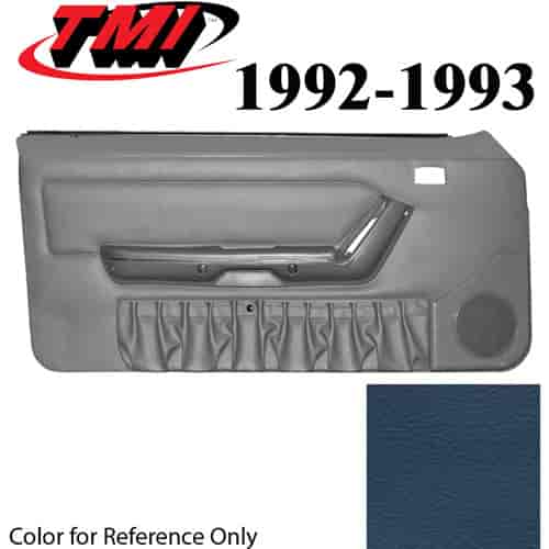10-74202-6426-6426 CRYSTAL BLUE 1990-92 - 1992-93 MUSTANG CONVERTIBLE DOOR PANELS MANUAL WINDOWS WITHOUT INSERTS