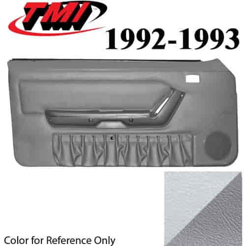 10-74202-965-972 WHITE WITH TITANIUM 1990-92 - 1992-93 MUSTANG CONVERTIBLE DOOR PANELS MANUAL WINDOWS WITHOUT INSERTS