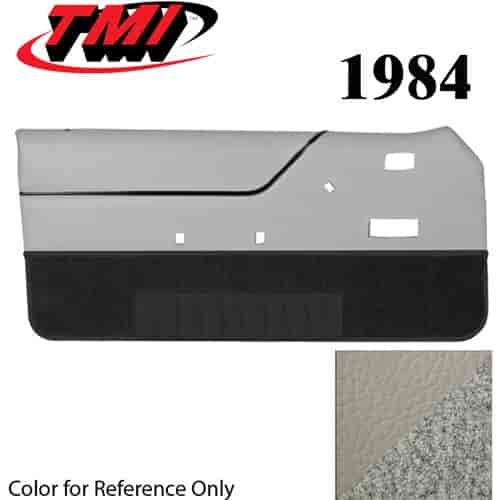 10-74204-997-857 OXFORD WHITE WITH GRAY CARPET 1984 - 1988 MUSTANG CONVERTIBLE DOOR PANELS MANUAL WINDOWS