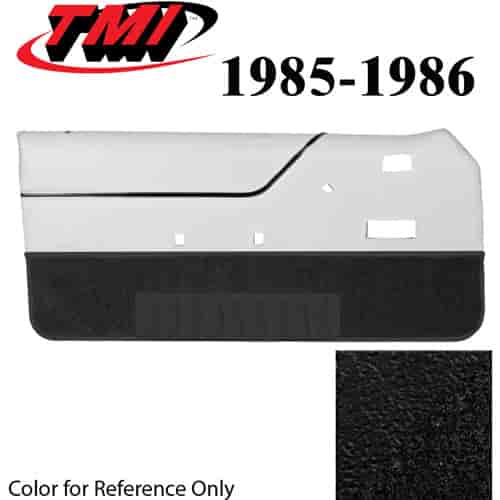 10-74205-958-9P-801 BLACK NOT ORIGINAL - 1985-86 MUSTANG CONVERTIBLE DOOR PANELS MANUAL WINDOWS