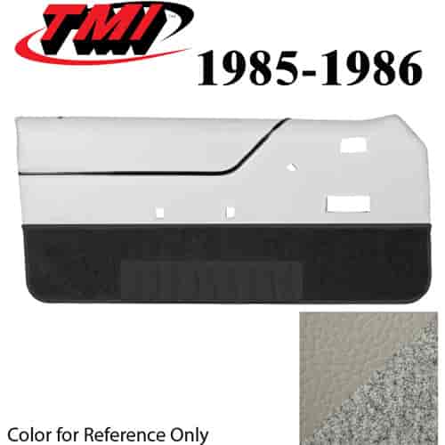 10-74205-997-7P-857 OXFORD WHITE WITH CHARCOAL - 1985-86 MUSTANG CONVERTIBLE DOOR PANELS MANUAL WINDOWS
