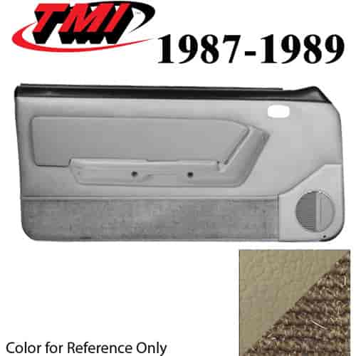 10-74207-973-973-906 SAND BEIGE - 1987-89 MUSTANG CONVERTIBLE DOOR PANELS MANUAL WINDOWS WITH VINYL INSERTS