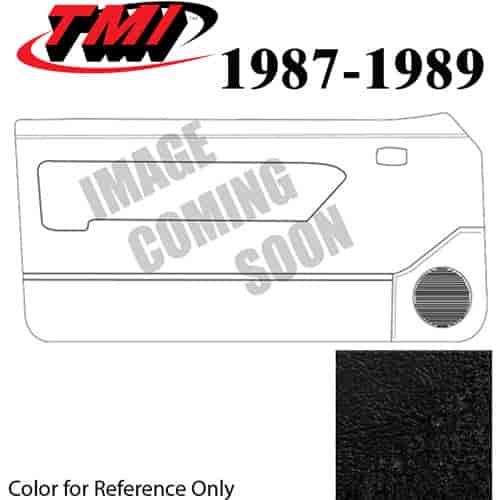 10-74407-958-801 BLACK NOT ORIGINAL - 1987-89 MUSTANG CONVERTIBLE DOOR PANELS MANUAL WINDOWS WITHOUT INSERTS