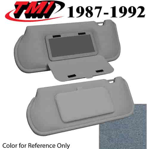 21-73016-1872 SCARLET RED 1987-92 - 1990-93 SUNROOF MUSTANG SUNVISORS OPTIONAL CLOTH W/MIRRORS