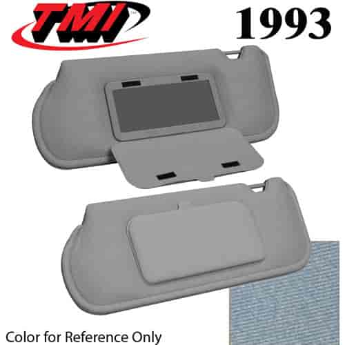 21-73016-1999 ROYAL / LAPIS BLUE 1993 - 1990-93 SUNROOF MUSTANG SUNVISORS OPTIONAL CLOTH W/MIRRORS