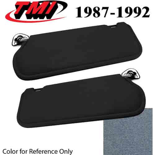 21-73205-1872 SCARLET RED 1987-92 - 1985-93 MUSTANG SUNVISORS WITHOUT MIRRORS STD CLOTH NOT OE