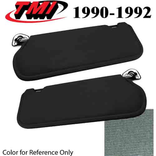 21-73205-1908 CRYSTAL BLUE 1990-92 - 1985-93 MUSTANG SUNVISORS WITHOUT MIRRORS STD CLOTH NOT OE