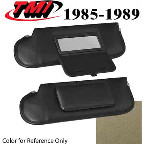 21-74003-973 SAND BEIGE 1985-89 - 1983-86 CONVT. MUSTANG SUNVISORS WITH MIRRORS SEAT VINYL