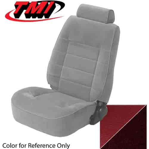 43-73293-6795-59-59 RUBY RED 1993 FR - 1993 MUSTANG LX COUPE STANDARD LOW BACK BUCKETS SEATS CENTER CLOTH INSERTS W/ VINYL SIDES