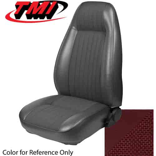 43-73404-3116-79 CANYON RED 1984-86 BD - 1983-84 MUSTANG STANDARD HIGH BACK BUCKETS SEATS ONLY CLOTH W/ VINYL TRIM