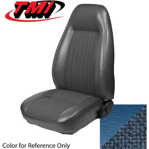 43-73423-975-73 WEDGEWOOD BLUE 1981-82 BB - 1981-82 MUSTANG COUPE STANDARD HIGH BACK BUCKET CLOTH & VINYL