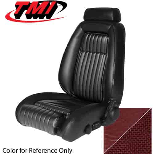 43-73606-6795-79 RUBY RED 1993 DR - 1992-93 MUSTANG GT & LX FRONT BUCKETS ONLY WITHOUT PULL-OUT KNEE BOLSTERS CLOTH