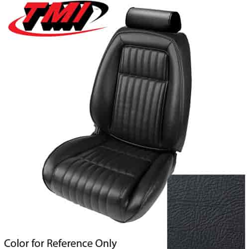 43-73621-L958 BLACK 1990-92 CJ - 1992-93 MUSTANG COUPE GT & LX SEAT UPHOLSTERY WITHOUT PULL-OUT KNEE BOLSTERS LEATHER