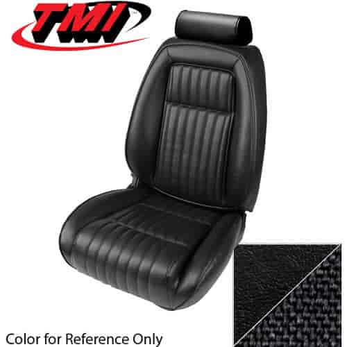 43-73626-958-70 BLACK 1990-92 DJ - 1992-93 MUSTANG COUPE GT & LX SEAT UPHOLSTERY WITHOUT PULL-OUT KNEE BOLSTERS CLOTH