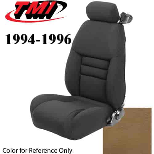 43-76604-L261 1994-96 MUSTANG GT FRONT BUCKET SEAT SADDLE LEATHER UPHOLSTERY LARGE HEADREST COVERS INCLUDED