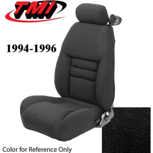 43-76304-958 1994-96 MUSTANG GT FRONT BUCKET SEAT BLACK VINYL UPHOLSTERY LARGE HEADREST COVERS INCLUDED