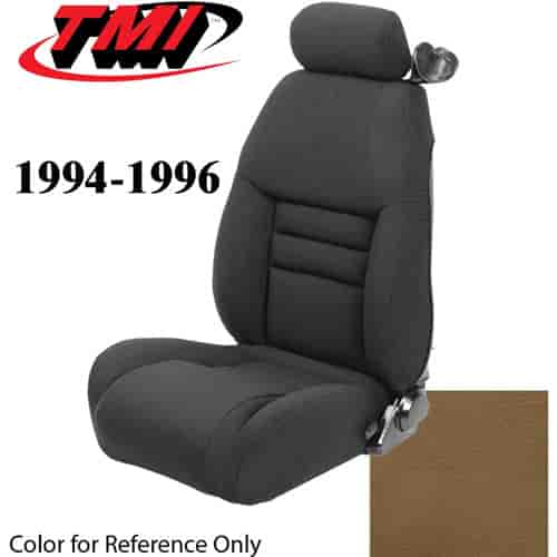 43-76304-6873 1994-96 MUSTANG GT FRONT BUCKET SEAT SADDLE VINYL UPHOLSTERY LARGE HEADREST COVERS INCLUDED