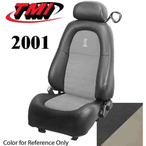43-76501-L741-2920-A 2001 MUSTANG COBRA FRONT BUCKET SEATS DARK CHARCOAL LEATHER UPHOLSTERY WITH ALC