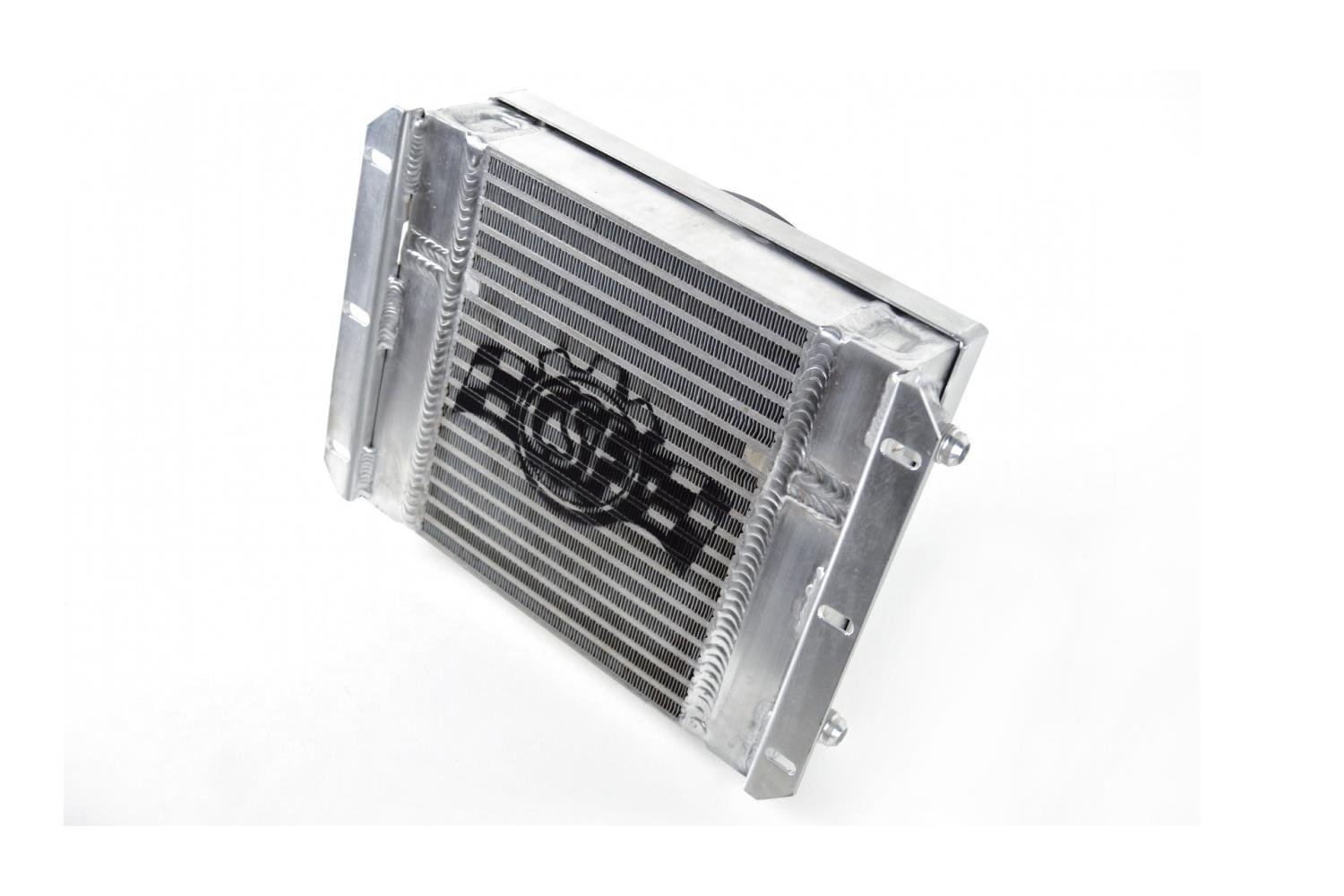 13.8in x 10in Dual Fluid Bar & Plate HD Oil Cooler w/9in SPAL Fan