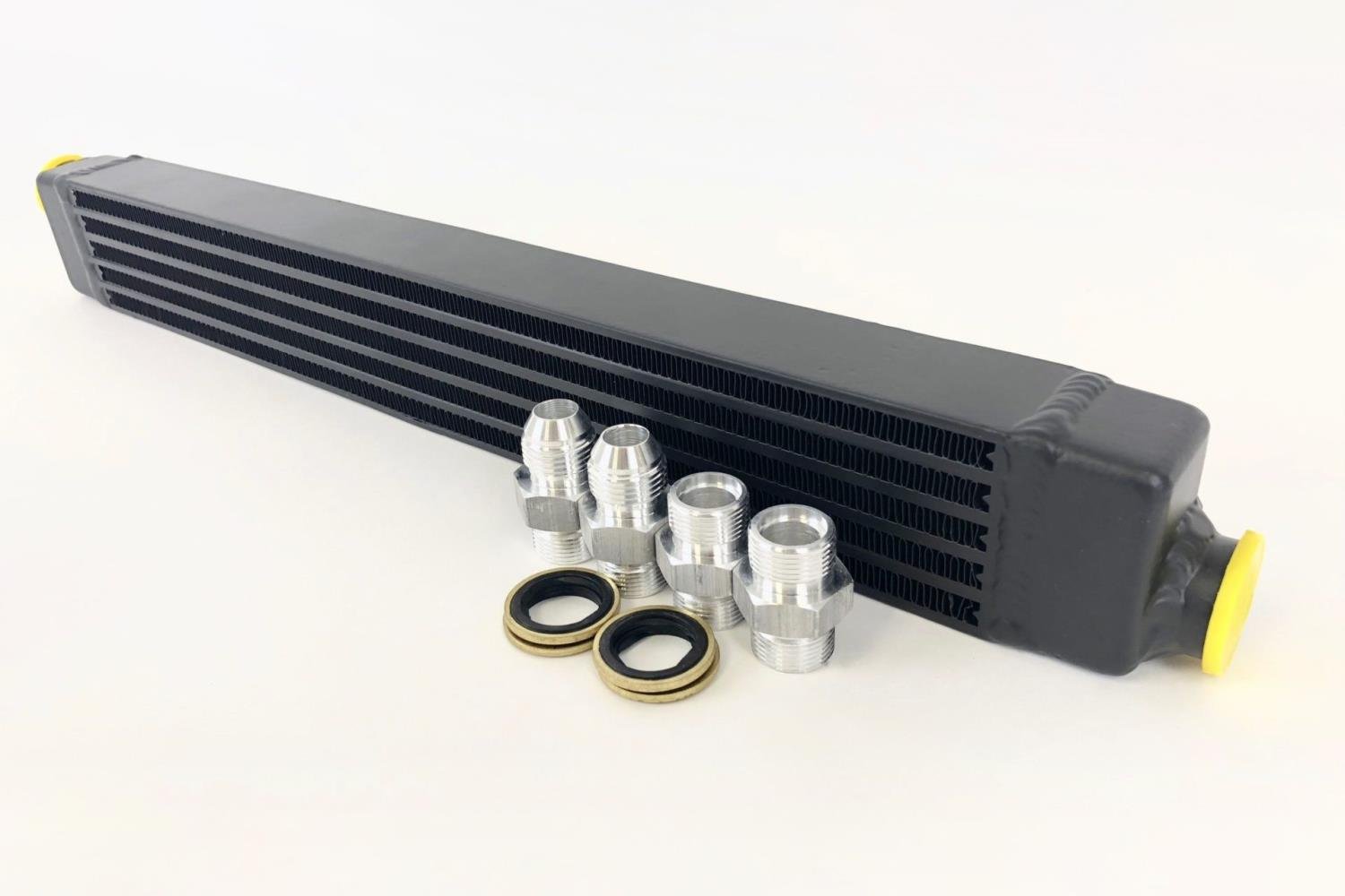 BMW E30 Oil Cooler w/ fittings for OEM style and AN-10 male connections