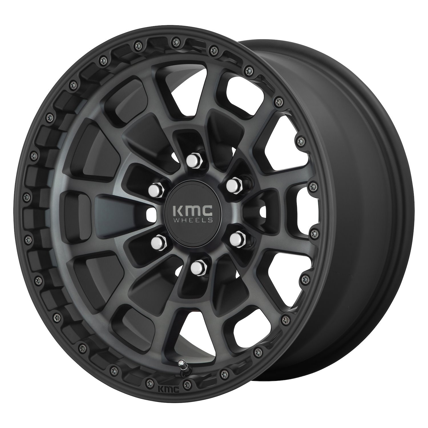 KMC KM718 Summit Wheel [Size: 17" x 8.5"] Satin Black with Gray Accents