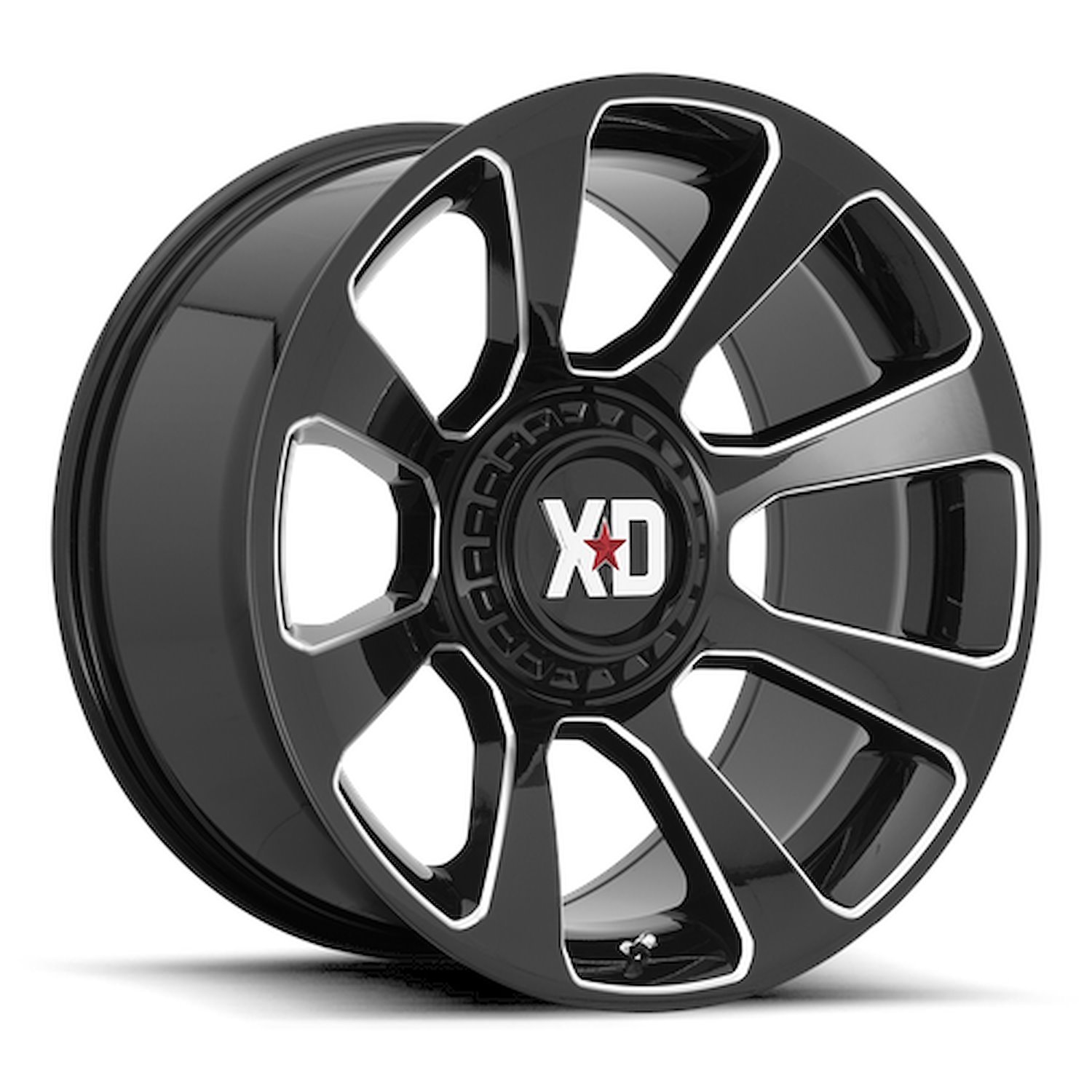 XD Wheels XD854 Reactor Wheel [Size: 20" x 10"] Gloss Black w/ Milled Accents