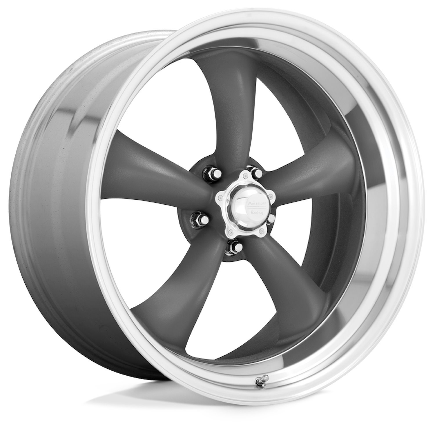 VN215 Series Classic Torq-Thrust II Wheel Size: 17" x 8", Bolt Pattern: 4.75" [Mag Gray w/ Machined Lip]