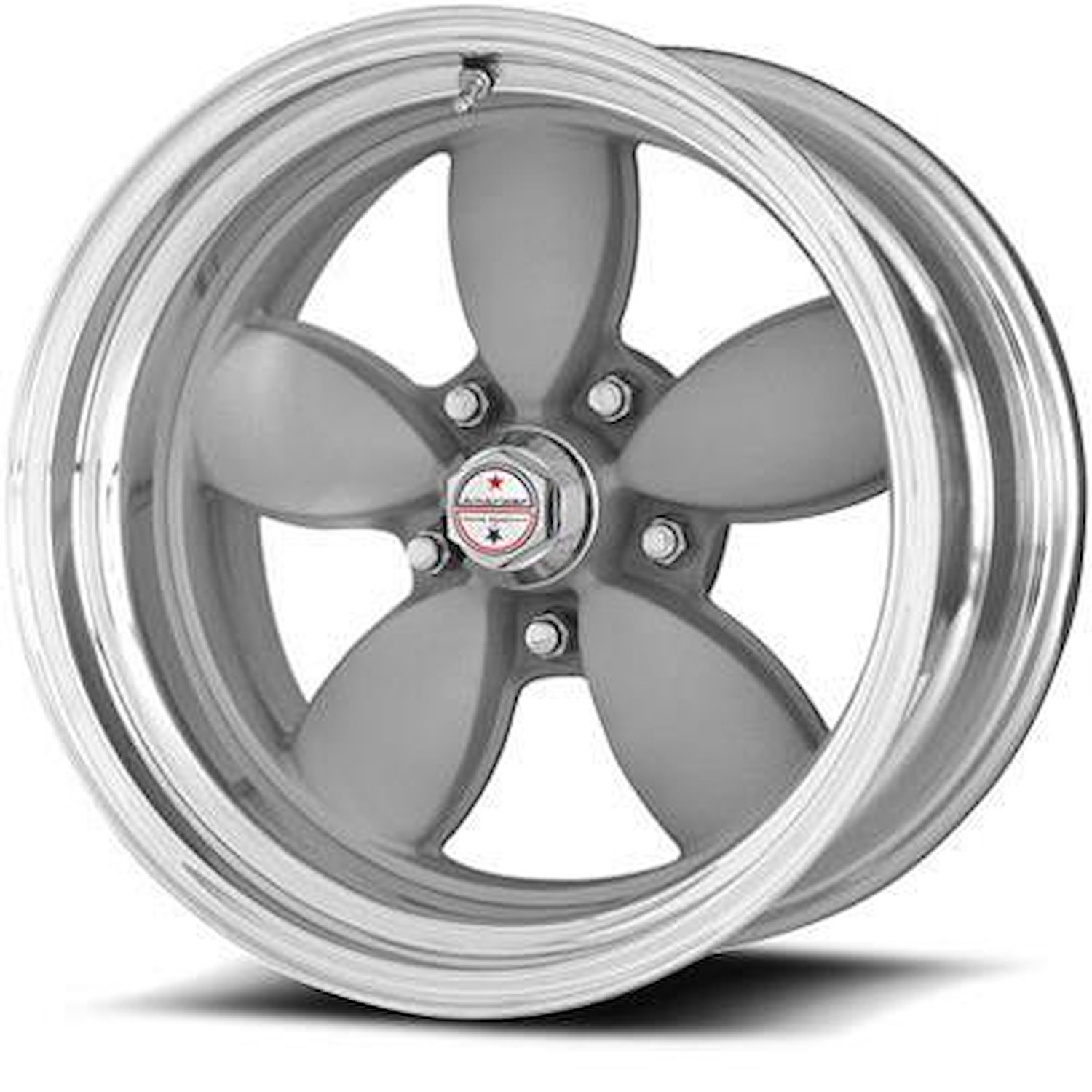 AMERICAN RACING CLASSIC 200S TWO-PIECE MAG GRAY CENTER POLISHED BARREL 17 x 9.5 5x4.5 32 6.51