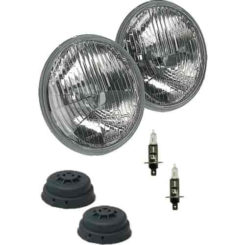 5-3/4" Round Vision Plus Halogen Conversion Headlamp Kit Includes 2 Lamps, Dust Boots and Bulbs ECE Approved