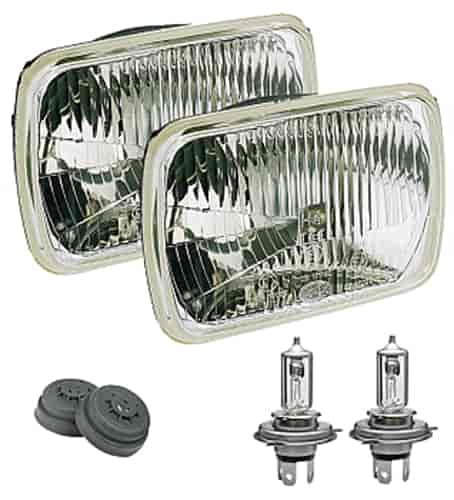 7" x 6" Halogen Conversion Headlamp Kit Includes 2 Lamps, Bulbs and Dust Boots ECE Approved