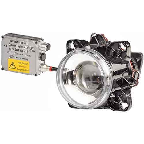 90mm DE Xenon Low Beam Module Round Clear Lens 12V SAE Approved