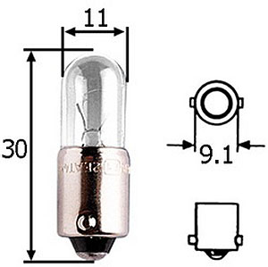 T3.25 Incandescent Bulb 12V 4W