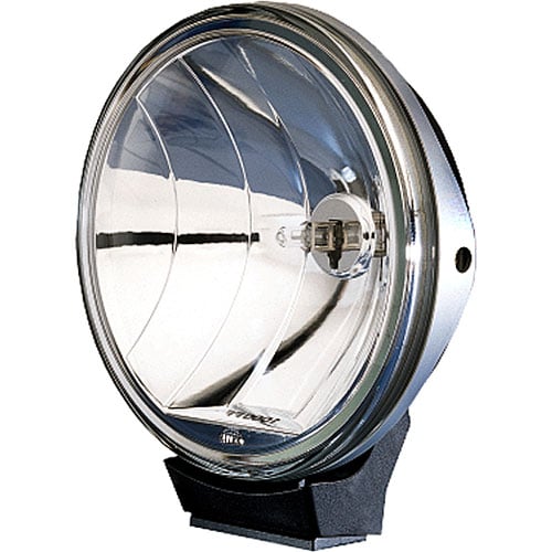 FF 1000 Driving Lamp; Round; Clr Lens; Blk Hsing w/Slvr Accnt Ring; Upright Mount; Incl. 12V 55W Hlg