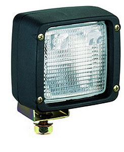 Ultra Beam Halogen Work Lamp Square Clear Lens Black Housing Close Range 24V 70W
