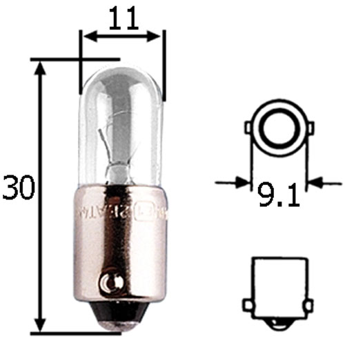 T2.75 Halogen Bulb 12V 10W