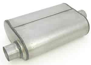 Aluminized 2.25" Center Inlet/Offset Outlet 9.5" x 4.0" x 13.0" body