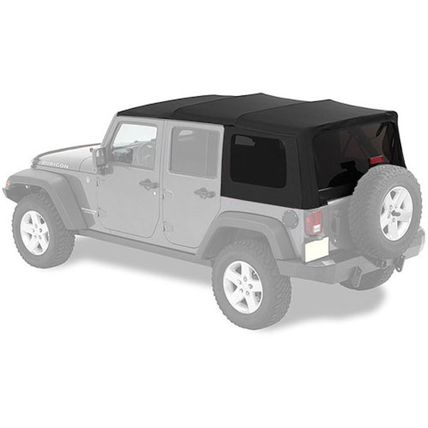 Complete Soft Top Kit with Spring Lift Assist 2007-2018 Jeep Wrangler JK 4-Door