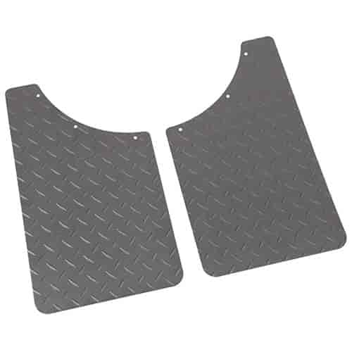 Semi-Universal Mud Flaps Textured Black Tread Aluminum