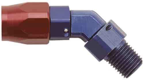 Series 3000 45-Degree Low Profile Hose End With Pipe Threads -12 AN x 1/2" MPT