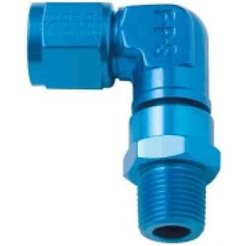 AN 90° Female Swivel to AN Straight Thread Fitting - 994 -12 x 1/2" MPT