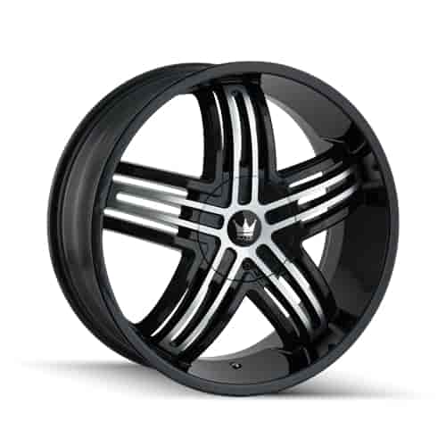 ENTICE 368 GLOSS BLACK/MACHINED FACE 22X9.5 5-114.3/5-120 35mm 74.10mm