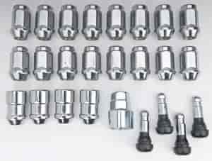 Bulge Acorn Lug Nut & Lock Kit Thread: 12mm x 1.5"