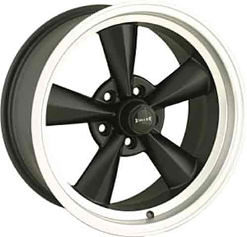 Ridler 675 Series Matte Black w/Machined Lip Wheel Size: 17" x 7"